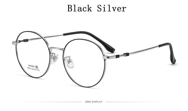Yimaruili Unisex Full Rim Round β Titanium Frame Eyeglasses  86007YF Full Rim Yimaruili Eyeglasses
