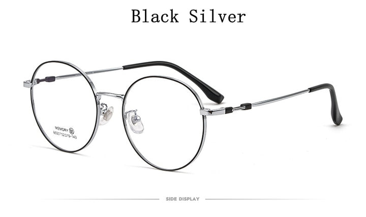 Yimaruili Unisex Full Rim Round β Titanium Frame Eyeglasses  86007YF Full Rim Yimaruili Eyeglasses