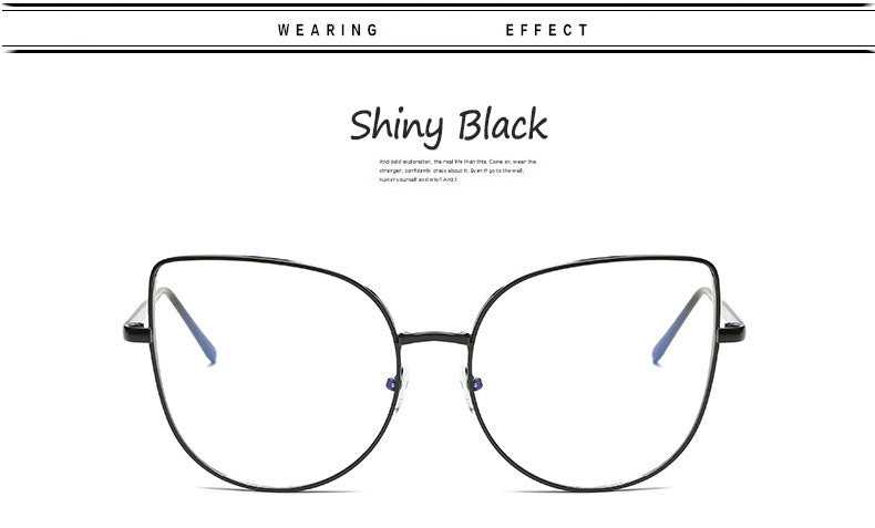 Hotony Women's Full Rim Alloy Cat Eye Frame Eyeglasses 3449 Full Rim Hotony