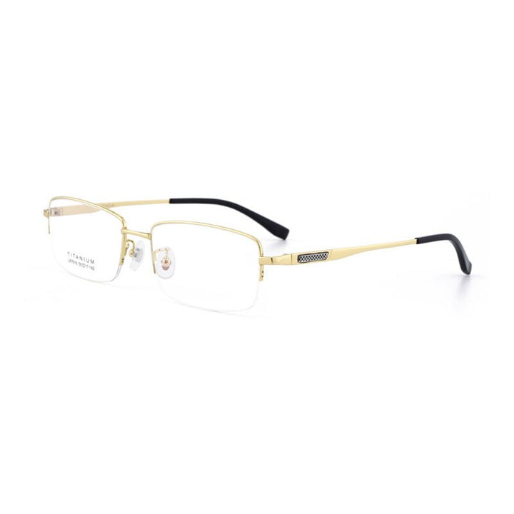 Hotochki Men's Titanium Memory Alloy Eyeglasses Lr7818 Full Rim Hotochki Gold