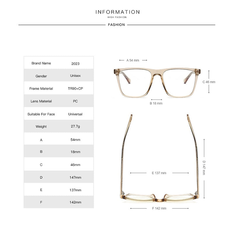 Hotochki Women's Full Rim Square TR-90 Resin Frame Eyeglasses 2023 Full Rim Hotochki