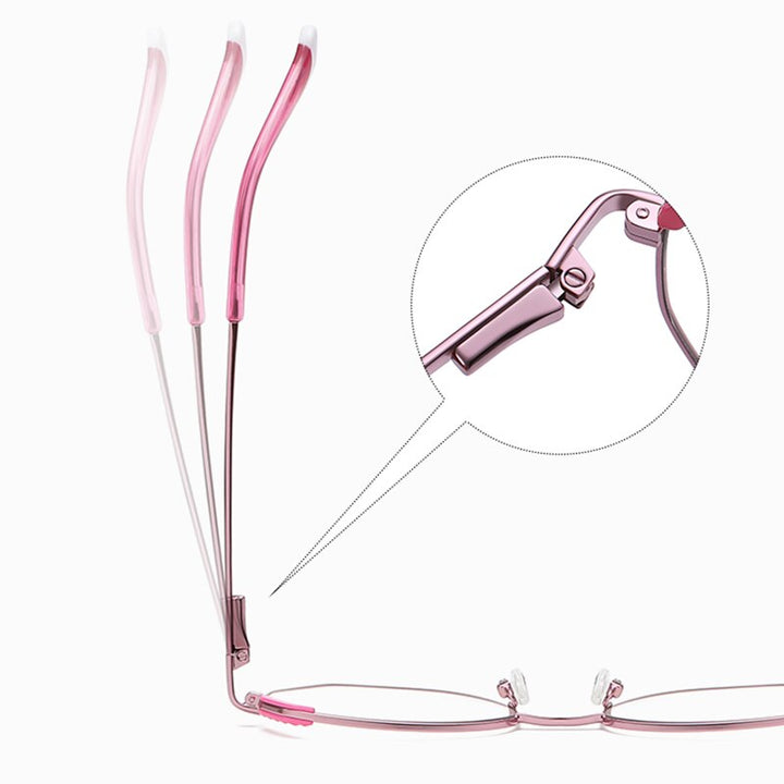 Hotony Women's Full Rim Cat Eye Alloy Frame Eyeglasses 3015 Full Rim Hotony