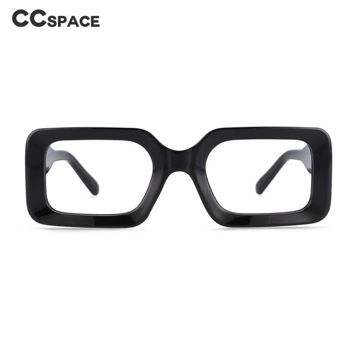 CCspace Unisex Full Rim Oversized Square Resin Frame Eyeglasses 54038 Full Rim CCspace