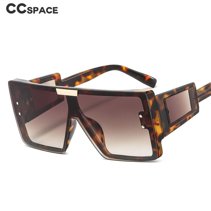 CCspace Women's Full Rim Oversized Square Resin Frame Sunglasses 46661 Sunglasses CCspace Sunglasses