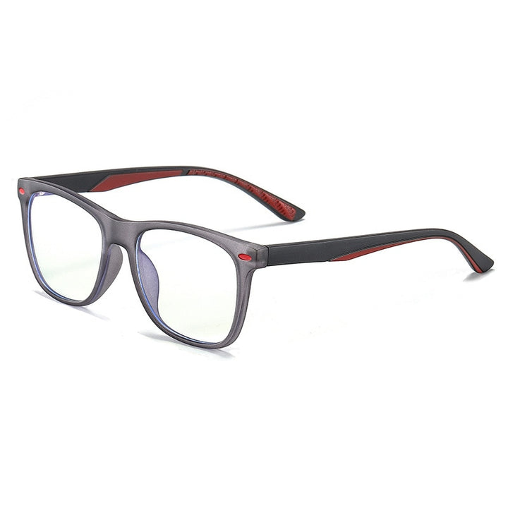 Yimaruili Unisex Youth Full Rim TR 90 Resin Acetate Frame Anti Blue Light Computer Eyeglasses 5102 Full Rim Yimaruili Eyeglasses Transparent Gray