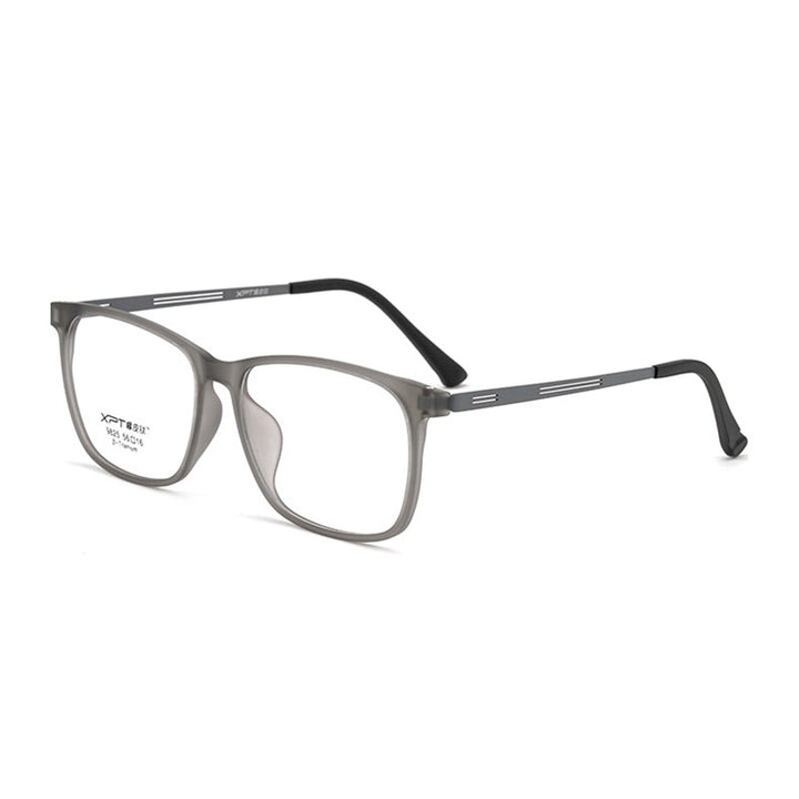 Hotony Unisex Full Rim Square TR 90 Resin B Titanium Frame Eyeglasses 9825 Full Rim Hotony Cinza