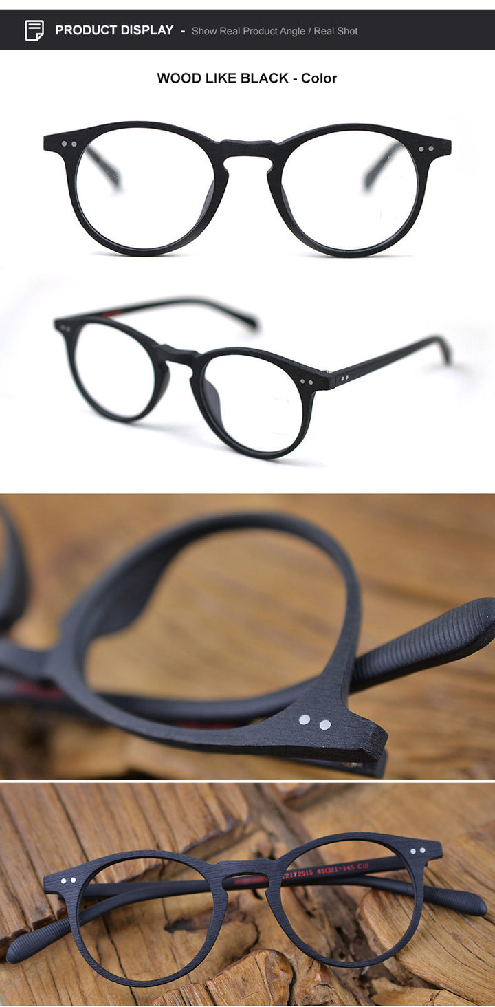 Chashma Men's Full Rim Round Acetate Frame Eyeglasses 2172015 Full Rim Chashma
