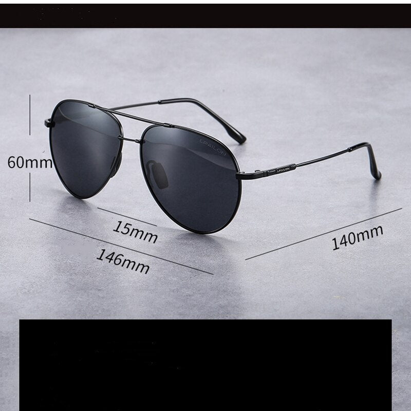 Yimaruili Men's Full Rim Double Bridge Alloy Frame Polarized Sunglasses 889 Sunglasses Yimaruili Sunglasses