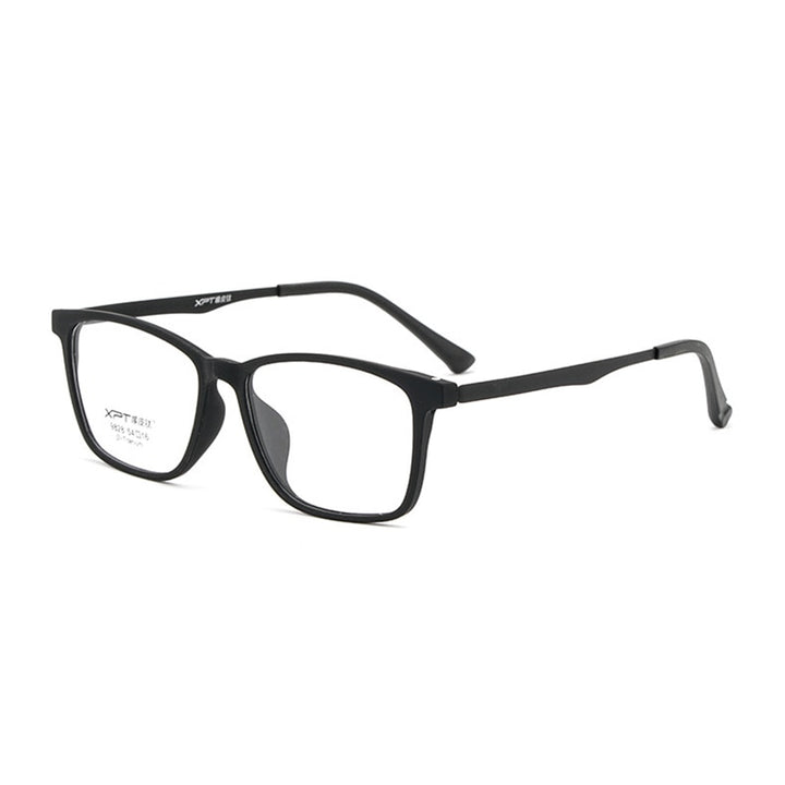 Hotony Unisex Full Rim Square TR 90 Resin B Titanium Frame Eyeglasses 9828 Full Rim Hotony black