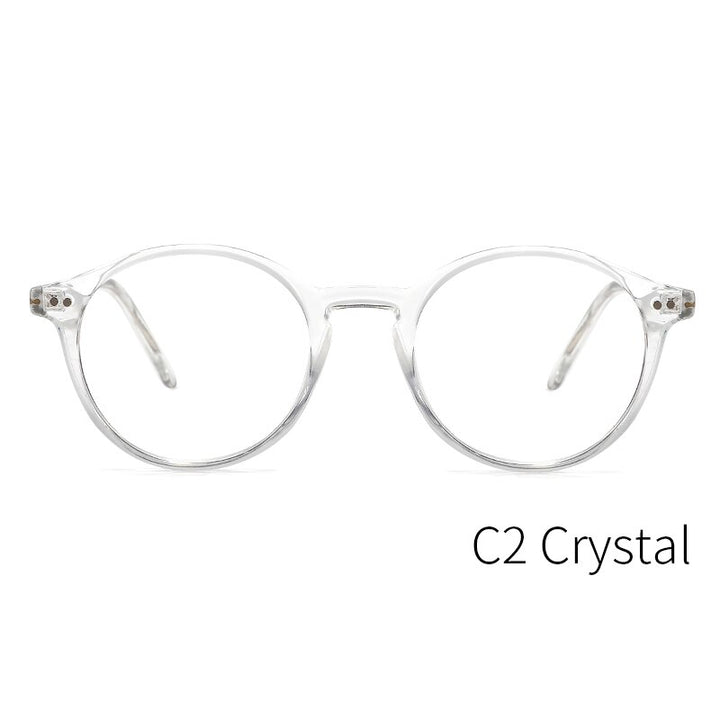 Kansept Unisex Full Rim Round Acetate Titanium Frame Eyeglasses Cp1007 Full Rim Kansept CP1007C2