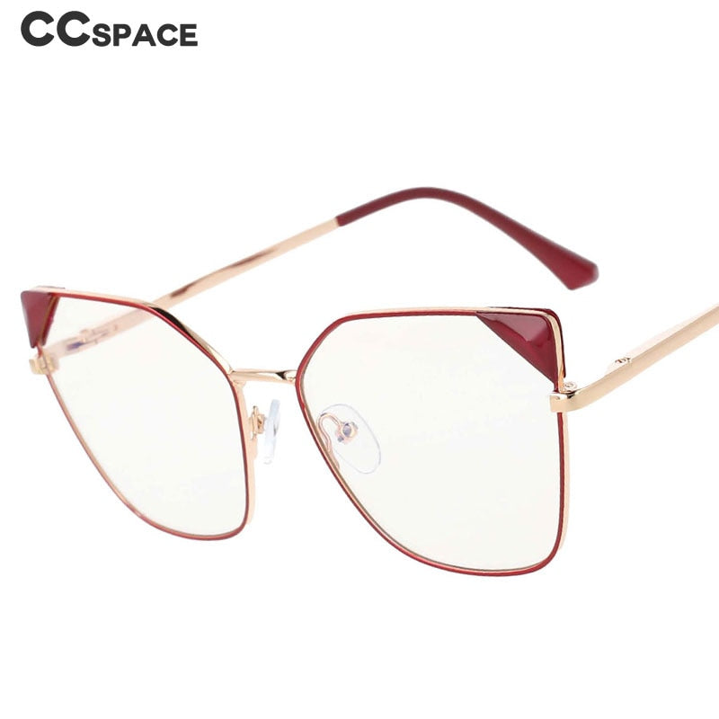CCspace Women's Full Rim Cat Eye Acetate Alloy Frame Eyeglasses 53143 Full Rim CCspace