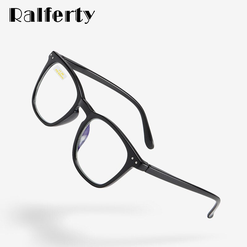 Ralferty Unisex Full Rim Square Acetate Reading Glasses F91104 Reading Glasses Ralferty