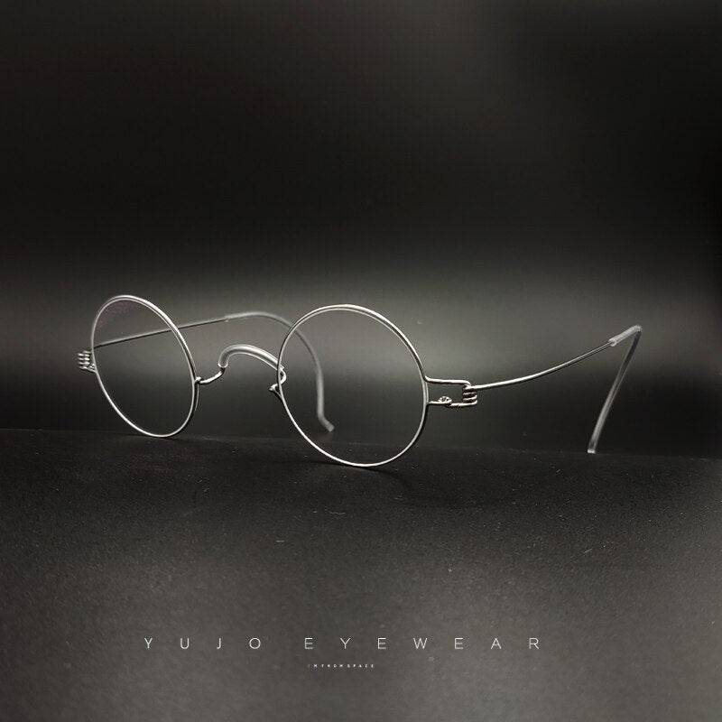 Yujo Women's Full Rim Round Stainless Steel Eyeglasses Y048 Full Rim Yujo