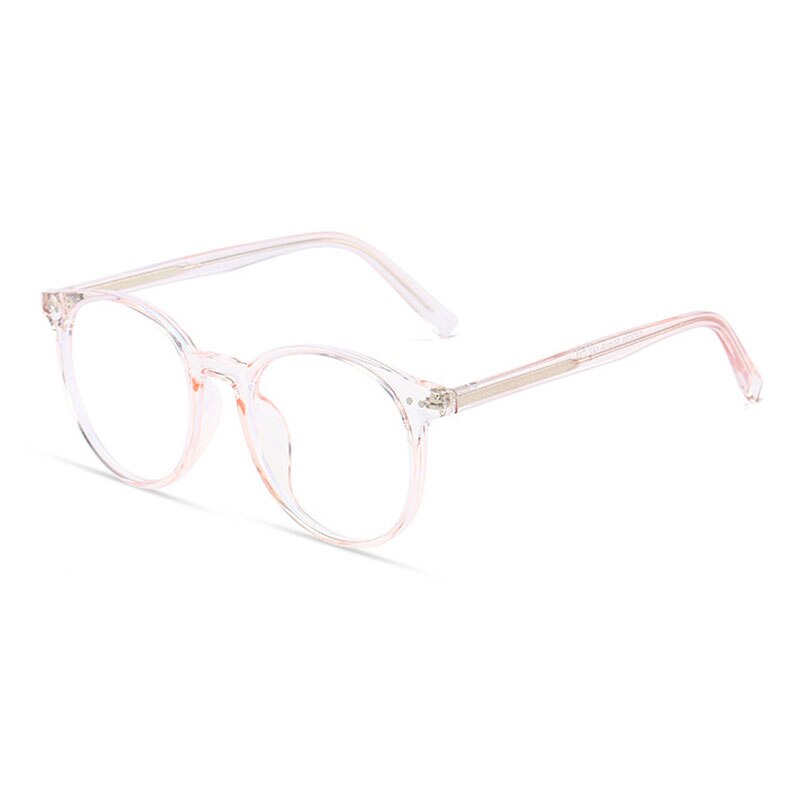 Hotony Women's Full Rim Round Acetate Frame Eyeglasses 3003 Full Rim Hotony Transparent Pink