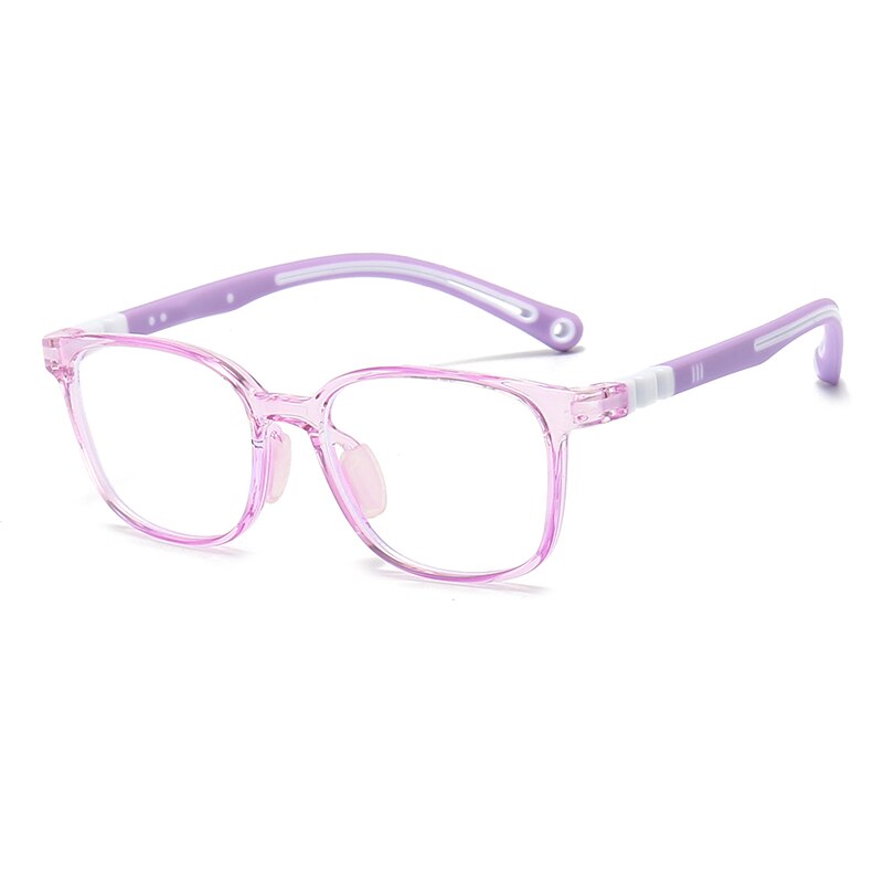 Oveliness Unisex Children's Full Rim Square Tr 90 Titanium Eyeglasses Trd101 Full Rim Oveliness