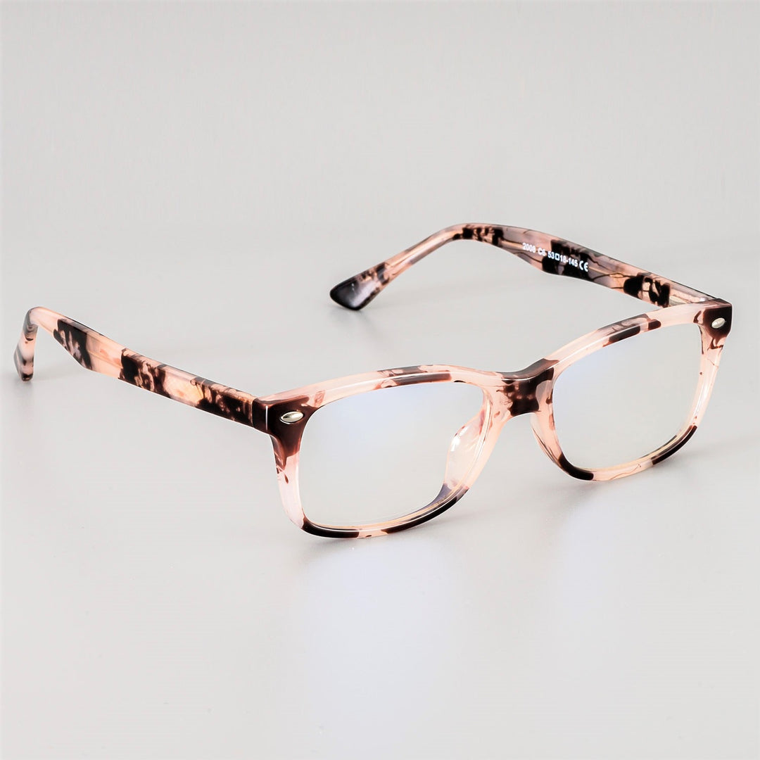 CCspace Unisex Full Rim Square Tr 90 Titanium Frame Eyeglasses 51018 Full Rim CCspace leopard