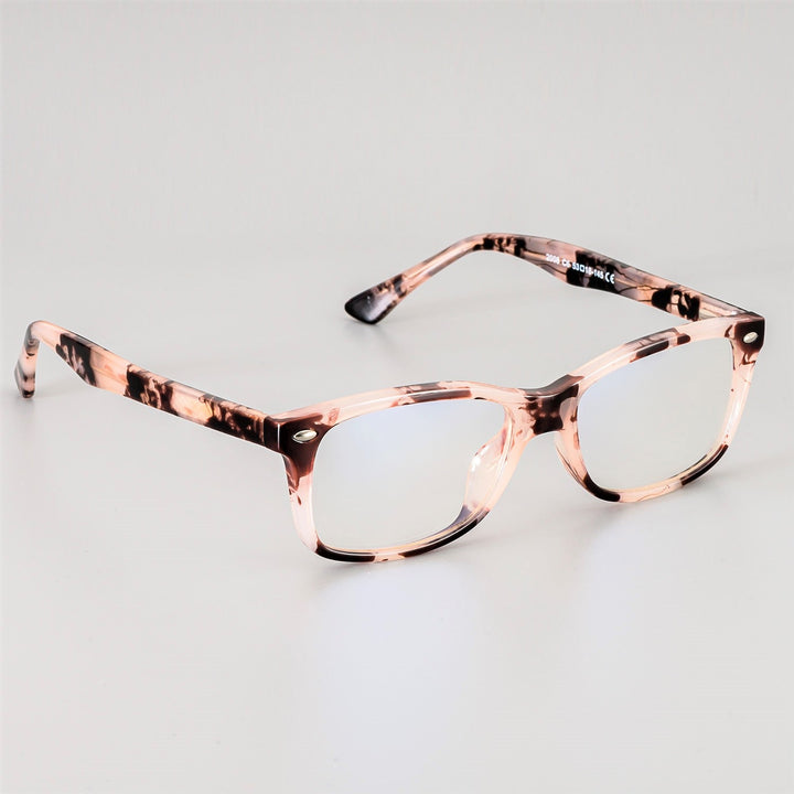 CCspace Unisex Full Rim Square Tr 90 Titanium Frame Eyeglasses 51018 Full Rim CCspace leopard