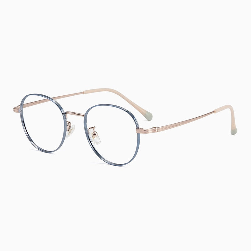 Yimaruili Unisex Full Rim Round Titanium Frame Eyeglasses T8805 Full Rim Yimaruili Eyeglasses