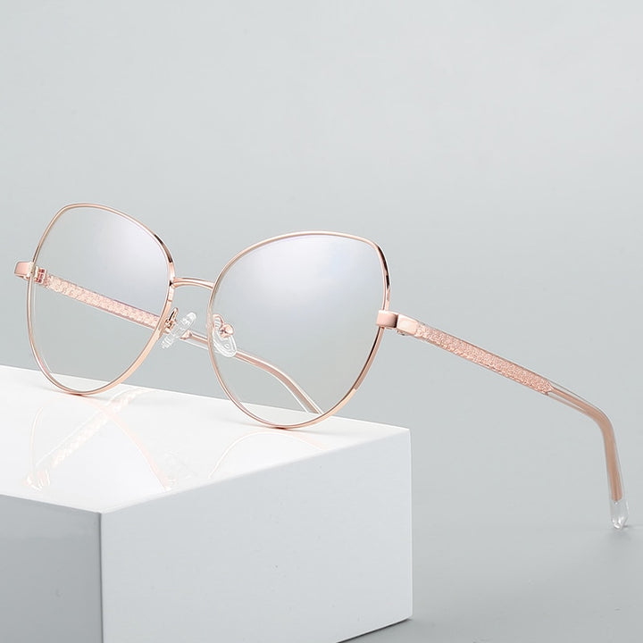 Hotochki Women's Full Rim Cat Eye Alloy Frame Eyeglasses 3001 Full Rim Hotochki