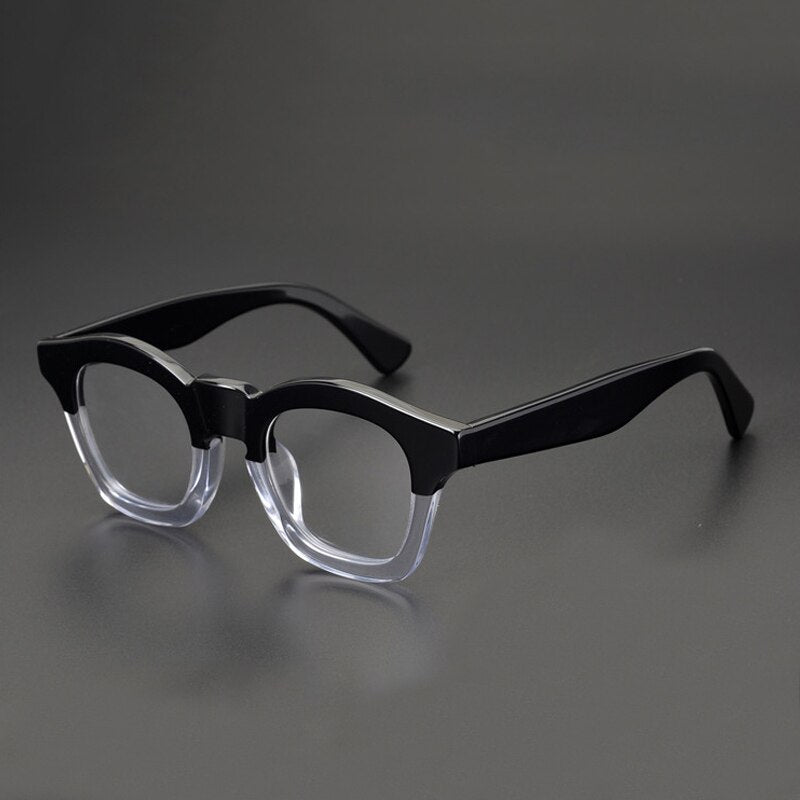 Gatenac Unisex Full Rim Acetate Handcrafted Round Frame Eyeglasses Zxyj16 Full Rim Gatenac