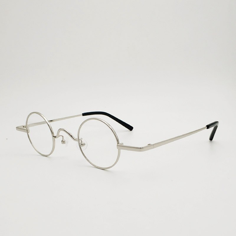 Yujo Unisex Small Round Eyeglasses Alloy Full Rim 811001 Full Rim Yujo