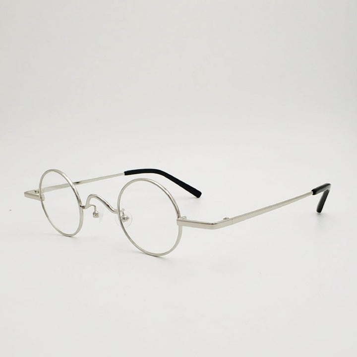 Yujo Unisex Small Round Eyeglasses Alloy Full Rim 811001 Full Rim Yujo