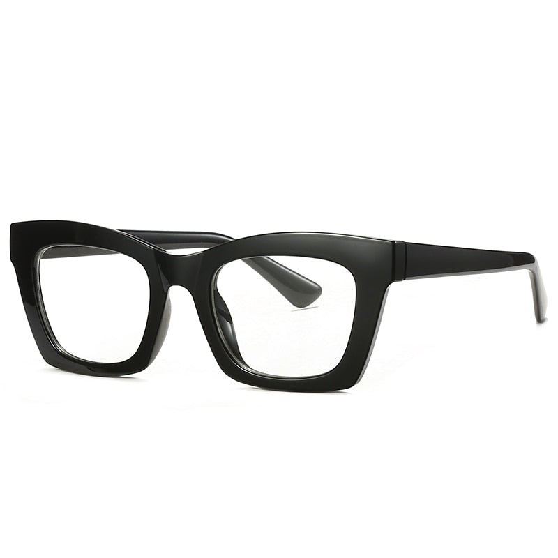 Gmei Women's Full Rim TR 90 Titanium Cat Eye Frame Eyeglasses 2016 Full Rim Gmei Optical C1 Bright Black