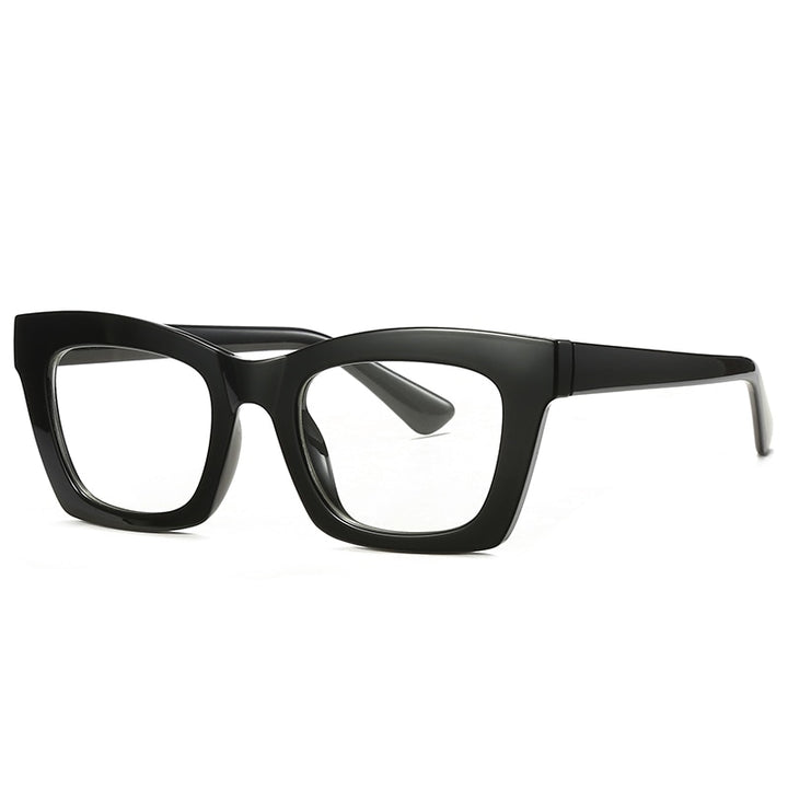 Gmei Women's Full Rim TR 90 Titanium Cat Eye Frame Eyeglasses 2016 Full Rim Gmei Optical C1 Bright Black