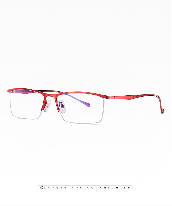 Yimaruili Men's Semi Rim Alloy Frame Eyeglasses 5910 Semi Rim Yimaruili Eyeglasses