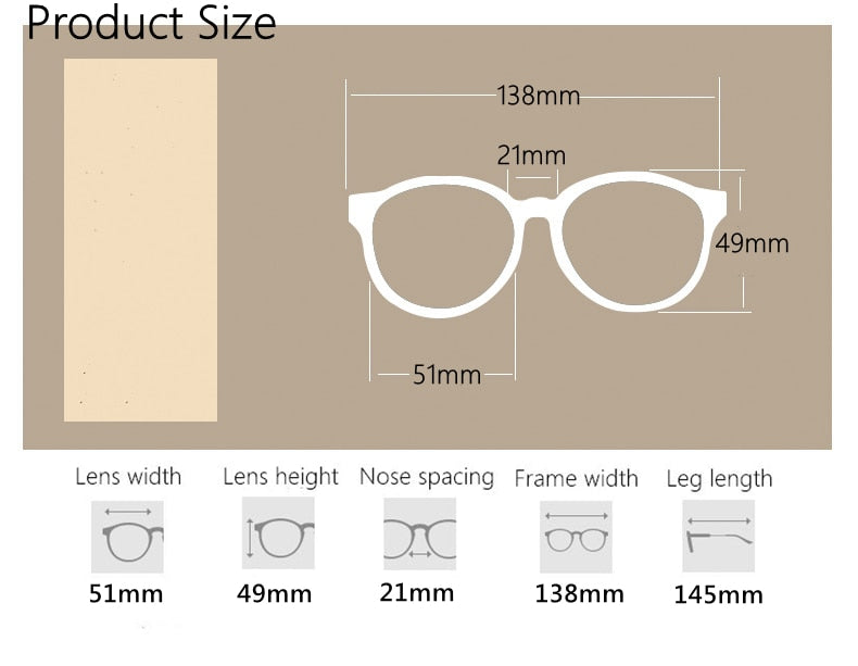 Yimaruili Unisex Full Rim Round Titanium Frame Eyeglasses 1901 Full Rim Yimaruili Eyeglasses