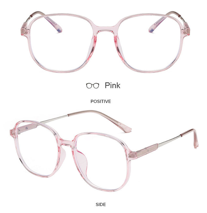 Hotony Unisex Full Rim Polygonal Square TR 90 Resin Frame Eyeglasses 60153 Full Rim Hotony