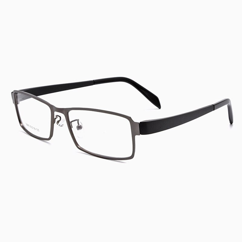 Hotochki Men's Full/Semi Rim Alloy Frame Eyeglasses D849/D845 Semi Rim Hotochki Gray-Full