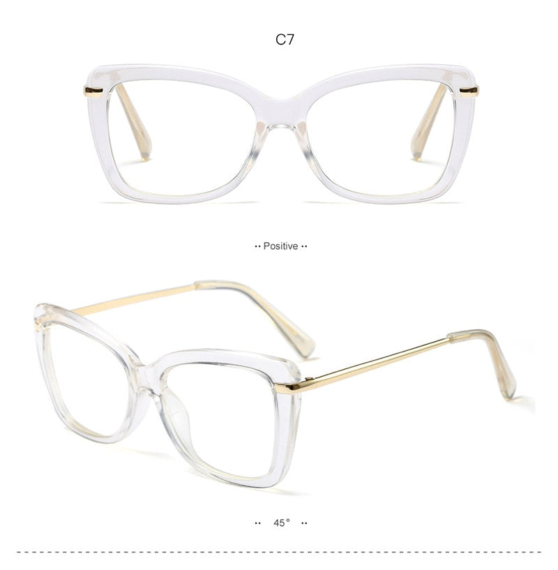 Hotony Women's Full Rim Cat Eye Acetate Frame Eyeglasses 97331 Full Rim Hotony