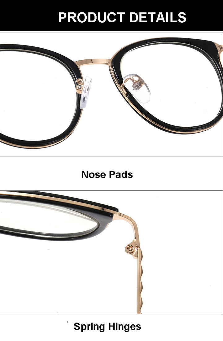 Hotony Unisex Full Rim Acetate Round Frame Eyeglasses 9237 Full Rim Hotony