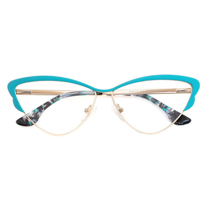 Laoyehui Women's Eyeglasses Cat Eye Reading Glasses Ch8272 Reading Glasses Laoyehui 0 Blue 