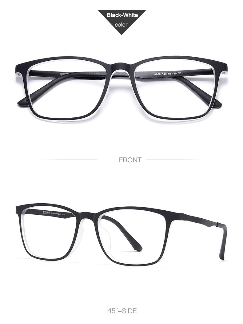 Hotony Unisex Full Rim Square Ultem Frame Eyeglasses 8808 Full Rim Hotony