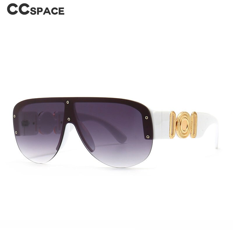 CCspace Unisex Full Rim Oversized Rectangular Resin Frame Sunglasses 46659 Sunglasses CCspace Sunglasses