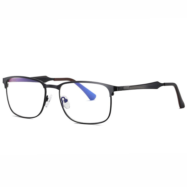Reven Jate Men's Eyeglasses 2307 Full Rim Alloy Front Flexible Plastic Tr-90 Full Rim Reven Jate