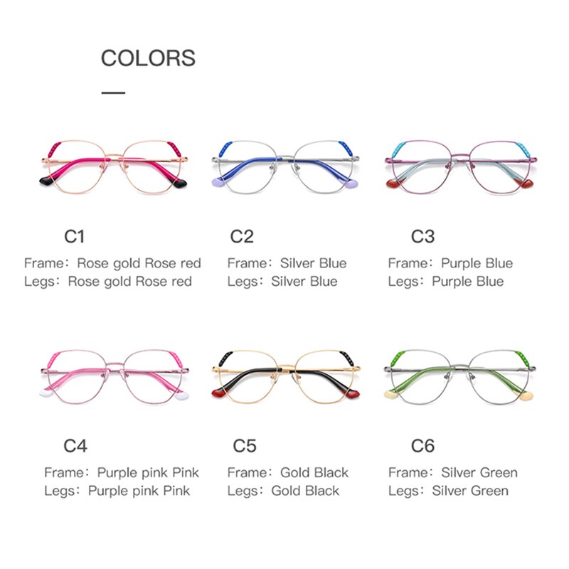 Hotony Women's Full Rim Cat Eye Alloy Frame Eyeglasses 3015 Full Rim Hotony