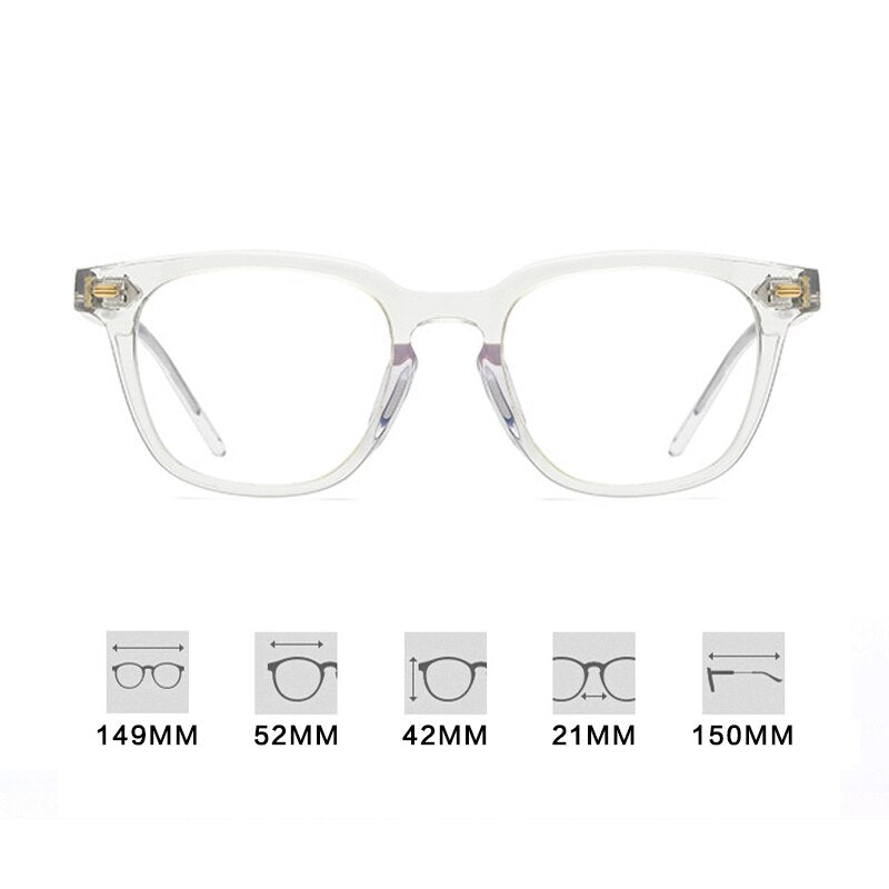 Gatenac Full Rim Square Acetate Frame Eyeglasses Gxyj645 Full Rim Gatenac KUB Transparent