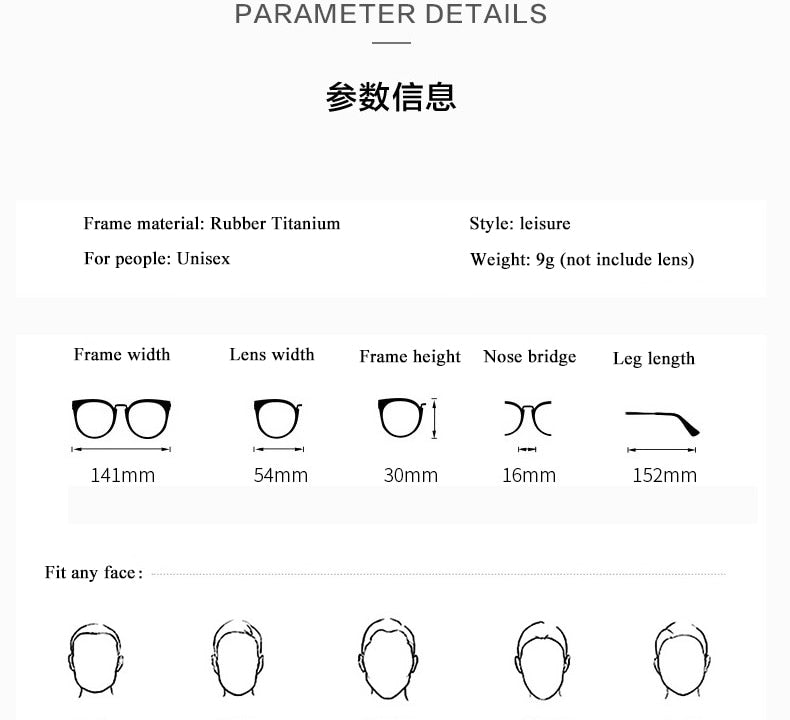 Unisex Full Rim Acetate Titanium Frame Eyeglasses Sc9826 Full Rim Bclear