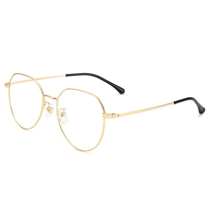 Handoer Unisex Full Rim Oval Round Titanium Eyeglasses 89180 Full Rim Handoer