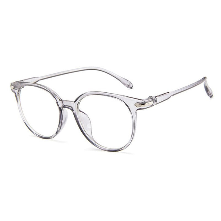 Hotochki Women's Full Rim Transparent Plastic Frame Eyeglasses 15959 Full Rim Hotochki Light Gray