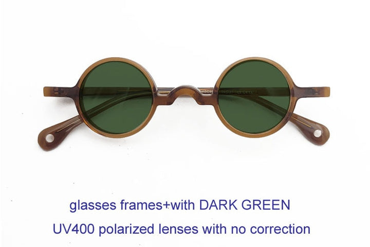 Yujo Unisex Full Rim Round Acetate Eyeglasses Y044 Full Rim Yujo Sunglasses China