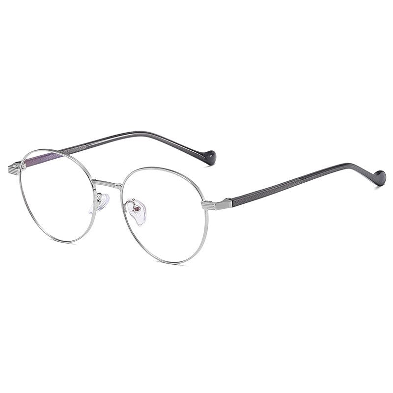 Handoer Unisex Full Rim Round Square Alloy Acetate Eyeglasses 1903 Full Rim Handoer