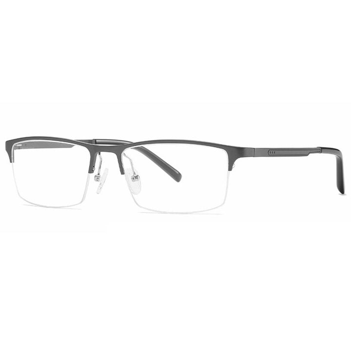 Hotony Unisex Semi Rim Square Alloy Frame Eyeglasses CX6342 Semi Rim Hotony