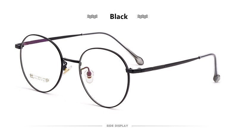 Yimaruili Women's Full Rim Round β Titanium Frame Eyeglasses 2054 Full Rim Yimaruili Eyeglasses
