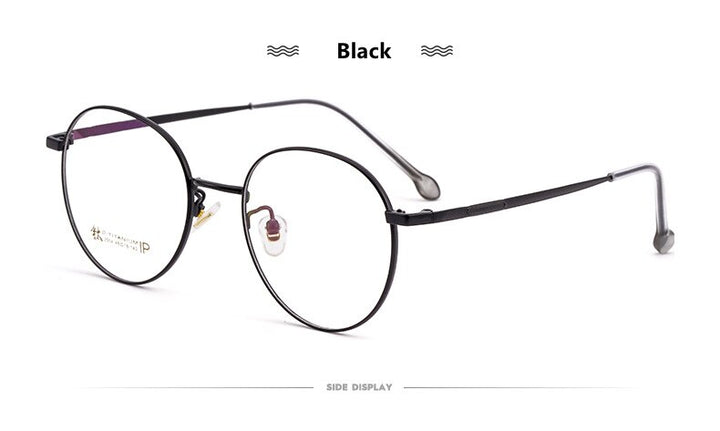 Yimaruili Women's Full Rim Round β Titanium Frame Eyeglasses 2054 Full Rim Yimaruili Eyeglasses
