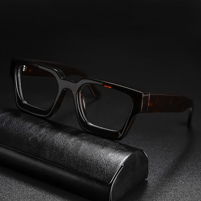 Gatenac Unisex Full Rim Square Acetate Frame Eyeglasses Gxyj724 Full Rim Gatenac Tortoise