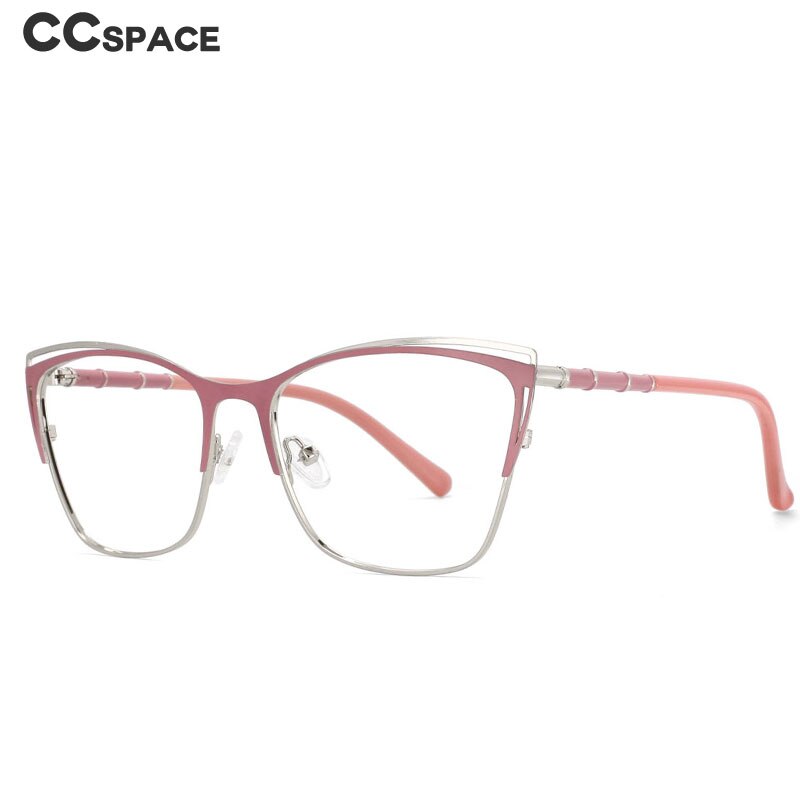 CCspace Unisex Full Rim Square Alloy Frame Eyeglasses 53869 Full Rim CCspace